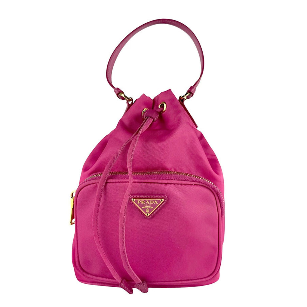 Prada Shoulder Bag Leather Pink